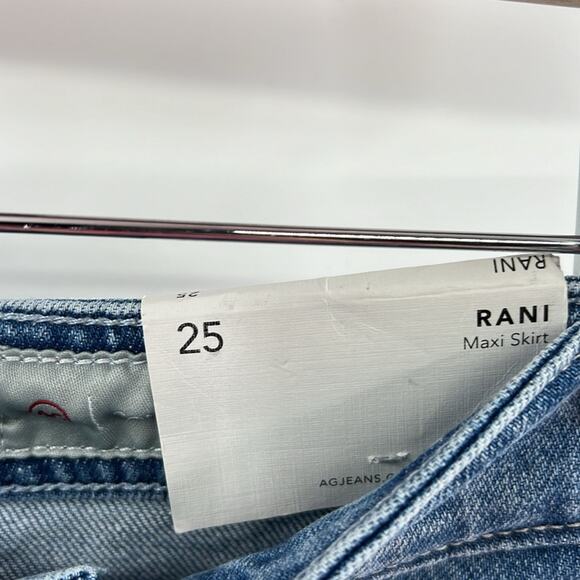 AG Adriano Goldschmied Women's Rani Maxi Skirt - Light Wash - 25 - NWT - Picture 4 of 9